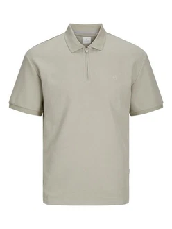 Jack & Jones Poloshirt JPRCCJOHNNY HALF ZIP SS POLO SN Khaki/Braun/Beige