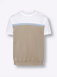 Sieh an! T-Shirt Rundhals-Shirt Weiß/Beige/Creme/Mischfarben