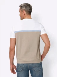 Sieh an! T-Shirt Rundhals-Shirt Weiß/Beige/Creme/Mischfarben