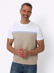 Sieh an! T-Shirt Rundhals-Shirt Weiß/Beige/Creme/Mischfarben