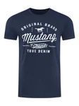 MUSTANG T-Shirt Printshirt Basic Regular Tee Dunkelblau