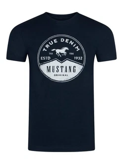 MUSTANG T-Shirt Herren Regular Fit mit Rundhalsausschnitt 