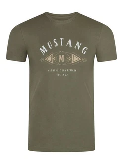 MUSTANG T-Shirt Herren Regular Fit mit Rundhalsausschnitt 