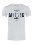 MUSTANG T-Shirt Print Tee (1-tlg) Schwarz/Weiß/Blau/Grau