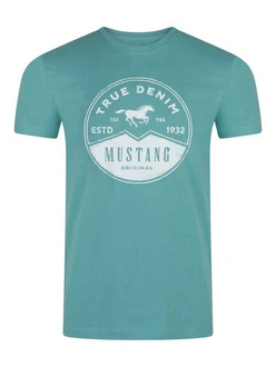 MUSTANG T-Shirt Herren Regular Fit mit Rundhalsausschnitt 