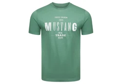 MUSTANG T-Shirt Print Tee (1-tlg) Dunkelgrün/Grün