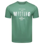 MUSTANG T-Shirt Print Tee (1-tlg) Dunkelgrün/Grün