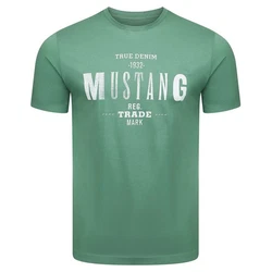 MUSTANG T-Shirt Print Tee (1-tlg) Dunkelgrün/Grün