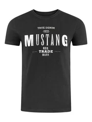 MUSTANG T-Shirt Print Tee (1-tlg) Hellblau/Grün/Dunkelrot/Gelb/Schwarz/Rot/Lila