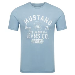 T-Shirt Herren Printshirt Basic Print Regular Tee (1-tlg) Kurzarm Tee Shirt mit Rundhalsausschnitt aus 100% Baumwolle