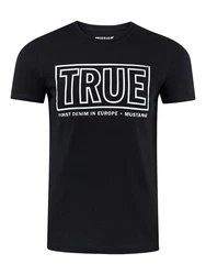 MUSTANG T-Shirt Basic Print Blau