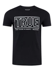 MUSTANG T-Shirt Basic Print Blau