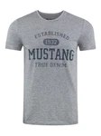 MUSTANG T-Shirt Herren Printshirt Regular Fit Grau/Dunkelblau/Dunkelgrau/Braun/Blau