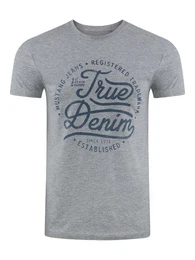T-Shirt Herren Printshirt Regular Fit (1-tlg) Kurzarm Tee Shirt mit Rundhalsausschnitt aus 100% Baumwolle