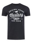 MUSTANG T-Shirt Printshirt Basic Regular Tee Schwarz/Weiß/Blau/Grau (1004413-4142)