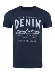 T-Shirt Herren Printshirt Basic Print Regular Tee (1-tlg) Kurzarm Tee Shirt mit Rundhalsausschnitt aus 100% Baumwolle