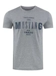 MUSTANG T-Shirt Print Tee (1-tlg) Schwarz/Weiß/Blau/Grau (1004401-4140)