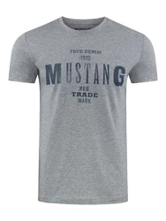 MUSTANG T-Shirt Print Tee (1-tlg) Schwarz/Weiß/Blau/Grau (1004401-4140)