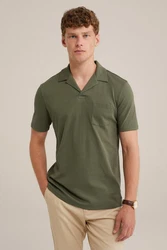 WE Fashion Poloshirt Dunkelgrün/Khaki