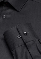 Vincenzo Boretti Businesshemd super tailliert stretch Schwarz