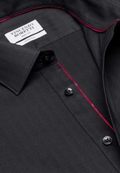 Vincenzo Boretti Businesshemd super tailliert stretch Schwarz