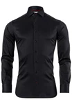 Vincenzo Boretti Businesshemd super tailliert stretch Schwarz