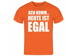 deinshirt T-Shirt Herren Ach komm... heute ist egal Funshirt Orange/Creme
