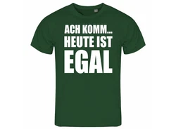 deinshirt T-Shirt Herren Ach komm... heute ist egal Funshirt Dunkelgrün/Grün/Neonfarben