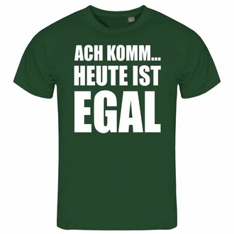 deinshirt T-Shirt Herren Ach komm... heute ist egal Funshirt Dunkelgrün/Grün/Neonfarben