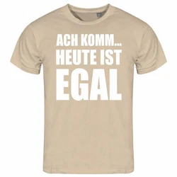 deinshirt T-Shirt Herren Ach komm... heute ist egal Funshirt Khaki/Beige/Creme/Braun