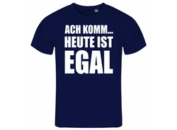 deinshirt T-Shirt Herren Ach komm... heute ist egal Funshirt Blau/Dunkelblau/Creme