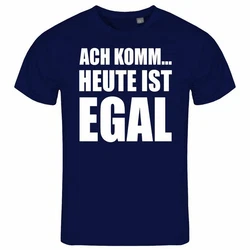 deinshirt T-Shirt Herren Ach komm... heute ist egal Funshirt Blau/Dunkelblau/Creme