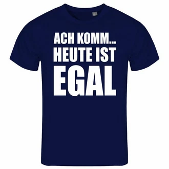 deinshirt T-Shirt Herren Ach komm... heute ist egal Funshirt Blau/Dunkelblau/Creme