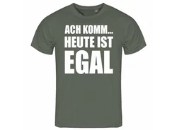 deinshirt T-Shirt Herren Ach komm... heute ist egal Funshirt Dunkelgrün