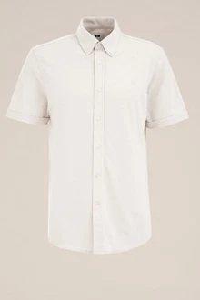 WE Fashion Businesshemd Khaki/Weiß/Creme/Grau