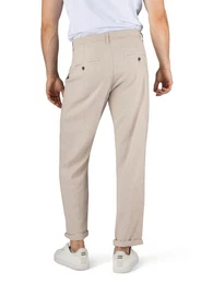 Chinohose Herren Freizeithose RIVMarco Regular Fit Leinenhose mit Zugbandverschluss