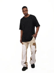 Denim House Loose-fit-Jeans Herren Baggy Jeans Double Knee Pant Braun