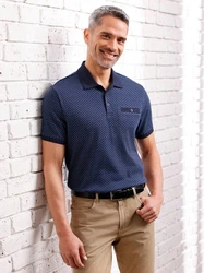 Sieh an! T-Shirt Poloshirt Dunkelblau/Blau