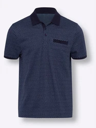 Sieh an! T-Shirt Poloshirt Dunkelblau/Blau