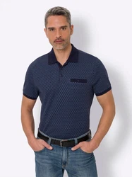 Sieh an! T-Shirt Poloshirt Dunkelblau/Blau