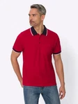 Sieh an! T-Shirt Kurzarm-Poloshirt Rot/Dunkelrot/Lila
