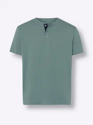 Sieh an! T-Shirt Rundhals-Shirt Grün/Türkis/Hellblau
