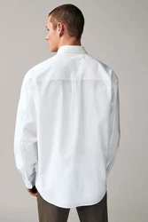 Next Herrenhemd Relaxed Fit Oxford-Hemd Weiß/Grau