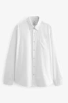 Next Herrenhemd Relaxed Fit Oxford-Hemd Weiß/Grau