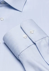 Vincenzo Boretti Businesshemd super tailliert stretch Hellblau/Blau