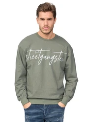 Denim House Sweatshirt Herren Pullover Dunkelgrün/Grün
