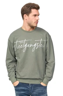 Denim House Sweatshirt Herren Pullover Dunkelgrün/Grün Denim House Sweatshirt Herren Pullover Dunkelgrün/Grün