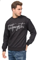 Denim House Sweatshirt Herren Pullover Schwarz/Orange/Rosa/Grau