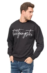 Denim House Sweatshirt Herren Pullover Schwarz/Orange/Rosa/Grau