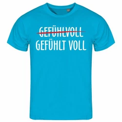 deinshirt Print-Shirt Herren T-Shirt Gefühlt Voll Funshirt mit Motiv Grau/Türkis/Blau
